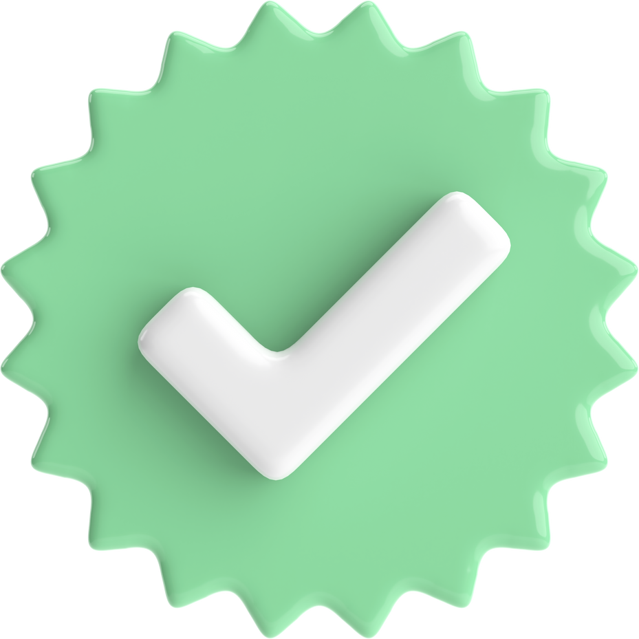 3D checkbox. Check mark. 3D illustration.